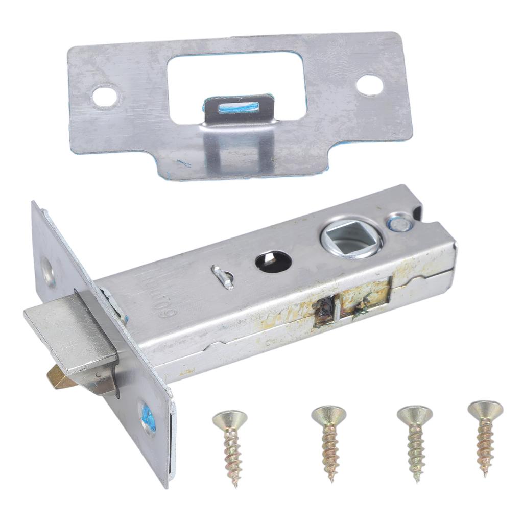 Sturdy Metal Fork Tubulars Mortice Latches Metal Finish Convenient Accessory for Bathroom and Bedroom Door Installion