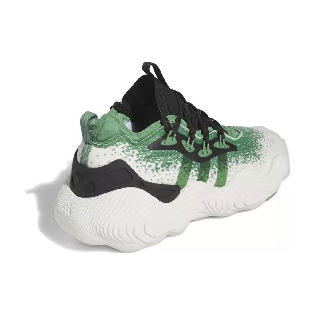 adidas Zapatillas unisex Trae Young 3 Preloved verdes en blanco roto y negro IE2703