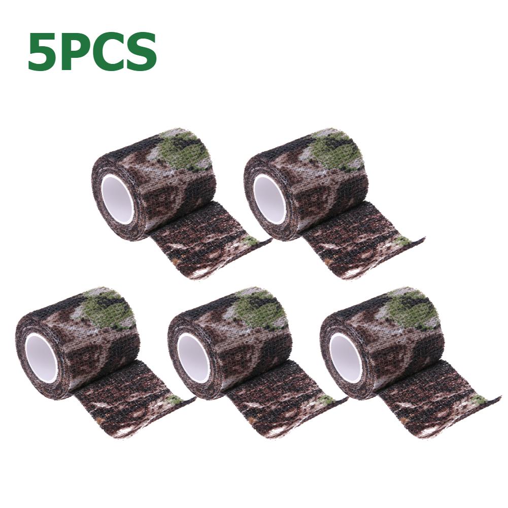 10/5/1PCS Camouflage Elastic Wrap Tape Hunt Disguise Elastoplast Sports Protector Ankle Knee Finger Arm Bandage Accessories