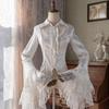 Spring Vintage Gothic Lolita Style Shirt Women Elegant Lace Ruffles Flare Long Sleeve Blouses Y2k Aesthetic Punk Subculture Tops