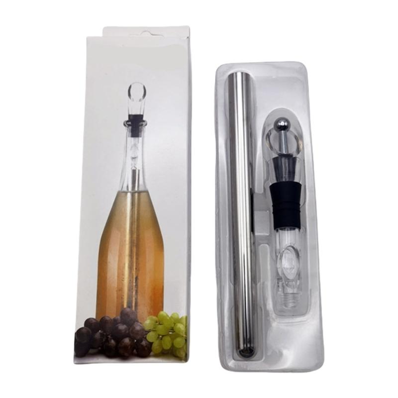Wine Chiller Rod Stainless Steels Wine Cooling Stick Beer Beverage Freeze Stick Ice Wine Coolers for Red Wine Cooling