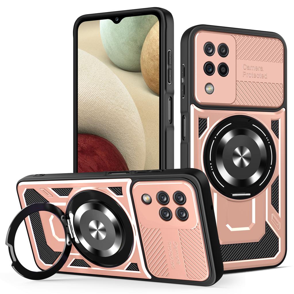 For Samsung A12 Case Galaxy F12 Cover Galaxy A12 F12 M12 Magnetic Shockproof Ring Holder Case Magsafe Wireless Charge Cover