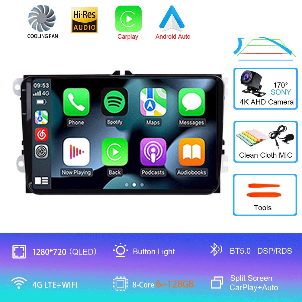 Android 14 Car Radio GPS Navigation For VW Passat B6 Amarok Volkswagen Skoda Octavia 2 Superb JettaT5 Golf 5 Multimedia