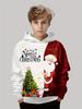 Kids Clothes Funny Christmas Hoodies Reindeer Santa Claus Long Sleeve Thin Sweatshirt for Boys Girls Xmas Gift for Children Top