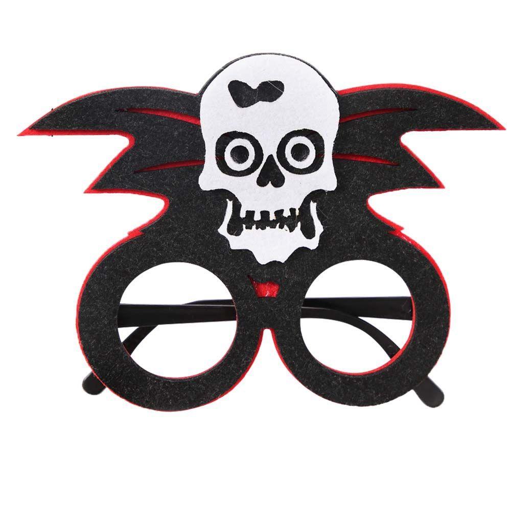 Skull Head Eyeglasses Frames Cobweb Ghost Halloween Decoration Glasses Pumpkin Halloween Dress Up