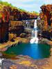 Hel kvadratisk/rund diamantmaling Landskap 5D DIY diamantbroderisalg Foss Rhinestones Mosaikkveggkunst