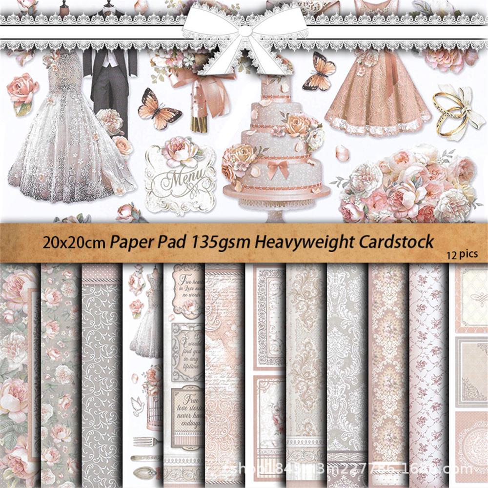 12 Sheets Retro European & American Collage Paper for Journaling and Crafting