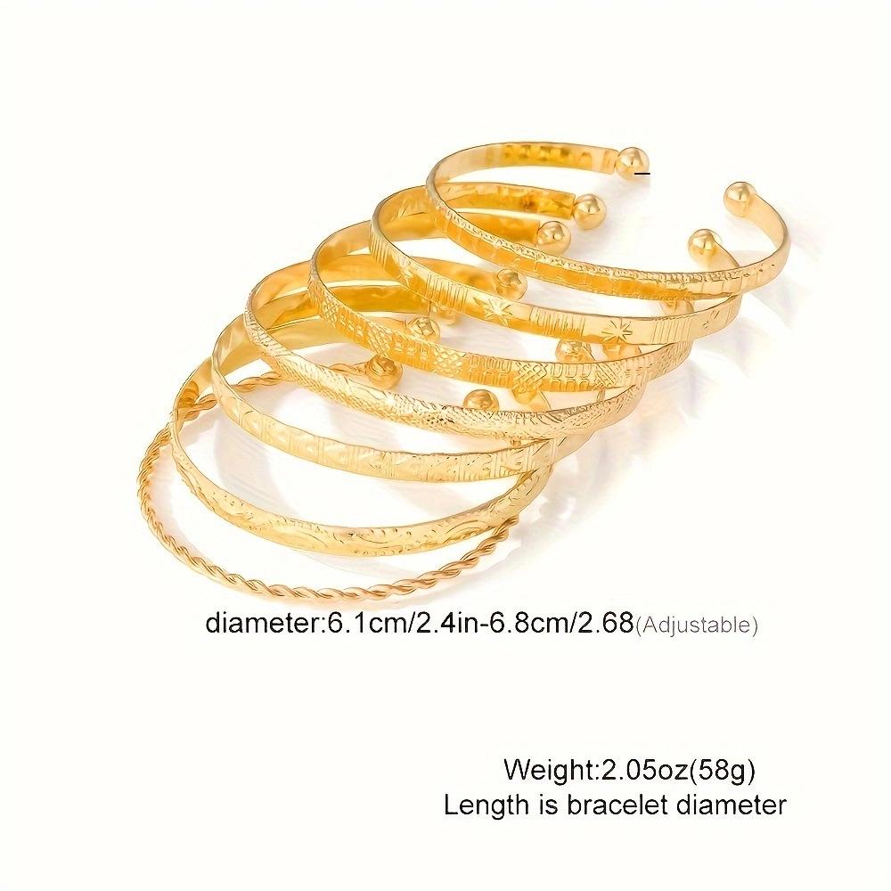 Trendy Retro Iron Rhombus Twist Geometric Punk Stackable Bracelet Set for Women