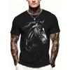 Fashionable Summer Comfortable Round Neck Short Sleeved T-shirt Colorful Animals 3d Printing Casual Loose Breathable Soft Plus Size Men's T-shirt