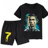 Summer 3D Printed Children's Set Short-sleeved Shorts Suit Sports Kid T-shirt Set Street Fashion Boys