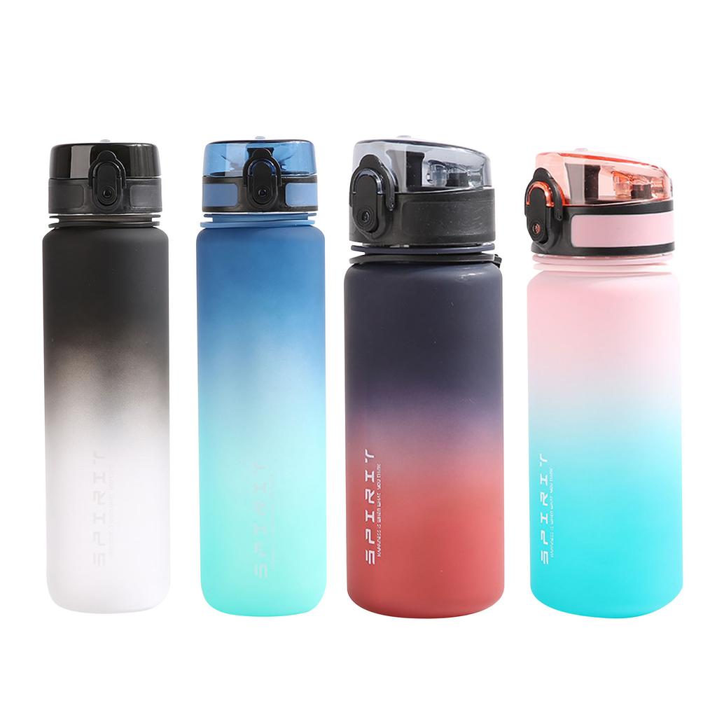 Large Capacity Outdoor Sports Water Cup Gradient Color Portable Cup With High  Value Plastic Cup Locking Buckle Bouncing Cup