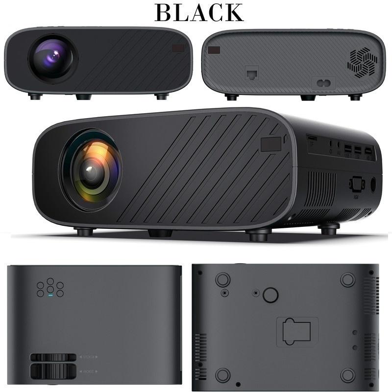 

Мини-телефон WiFi с таким же экраном, проектор 22000 люмен/160 ANSI люмен, проектор 1080P 3D проектор для домашнего кинотеатра Android US Plug чёрный