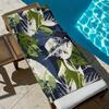 Forest-themed green leaf plant pattern polyester microfiber beach towel is highly absorbent, suitable swimming and beach outings
