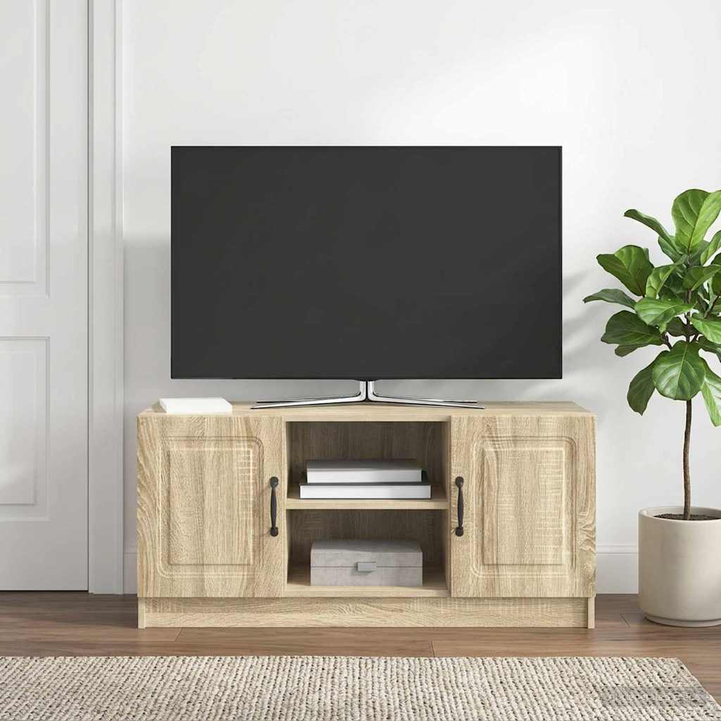 TV Cabinet in Sonoma Oak 102 x 34.5 x 47 cm Particleboard