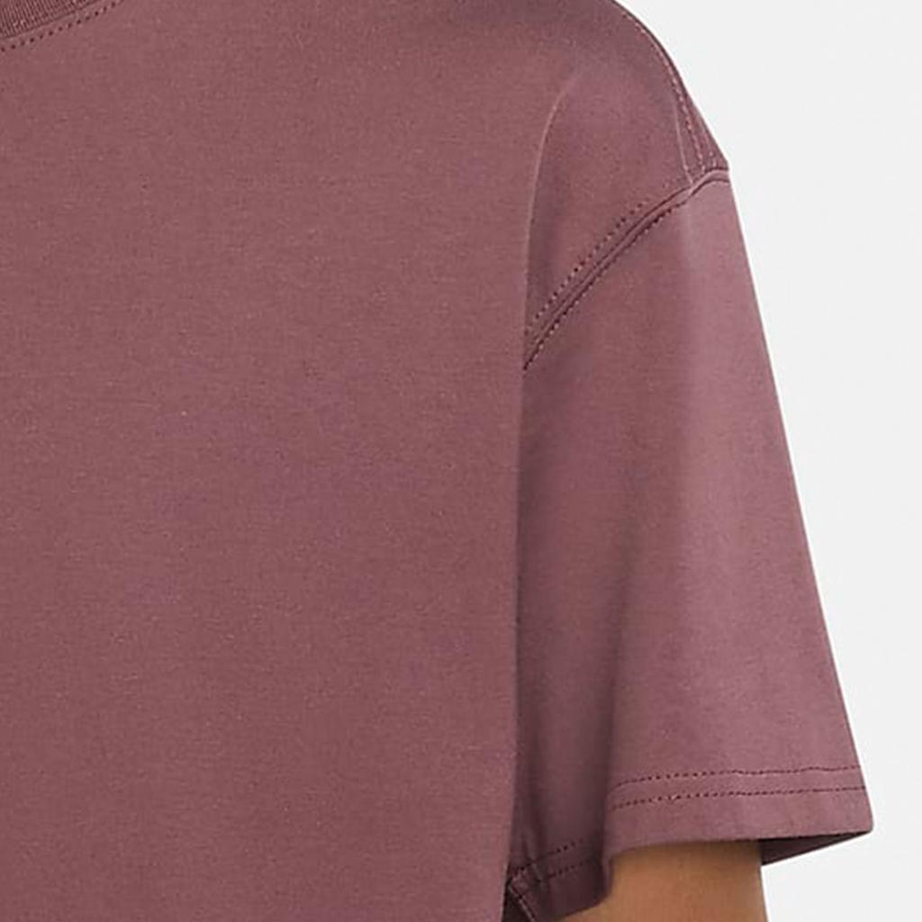 Nike Solid Color Loose-Fit Crew Neck T-Shirt Men Tops Burgundy DB9976-646