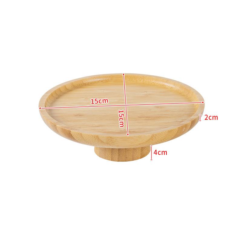 Bamboo Mini Tray Multi Style Storage Trays For Jewelry Photography Props Coaster Flower Pot Base Desktop Storage Supplies