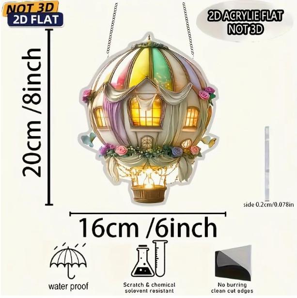 Heart Balloon Led Light With Acrylic Hanging Decor For Romantic Party Gifts
