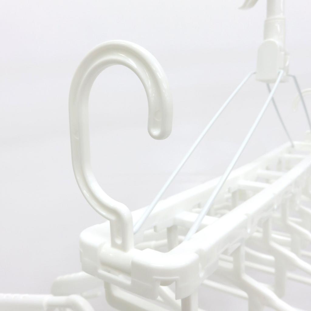 Towa Sangyo NSR Laundry Drying with Side Shoulder Bulk Shape Larger Clothing 8-Hange Rack, White, Hooks, Slide, Drying, Retention, T-Shirts,