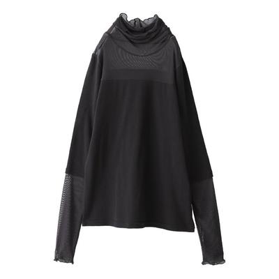 Oshare Walker Durchsichtiges Durchsichtiges Oversized Unterhemd zum Lagen n'OrLABEL [Rollkragen-T-Shirt] Damen (tgn0351)