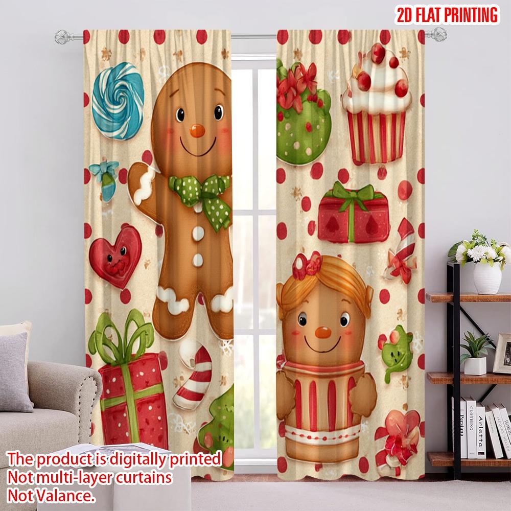 

2pcs,2D plane printing Curtain Popular Vintage Truck & Presents Versatile Polyester Fabric (without rod) Versatile All for 52.50 × 116.00 cm 2 pcs