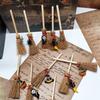 1:12 Dollhouse Miniature Mini Witch Broom Home Halloween Decor Toy Doll House Accessories