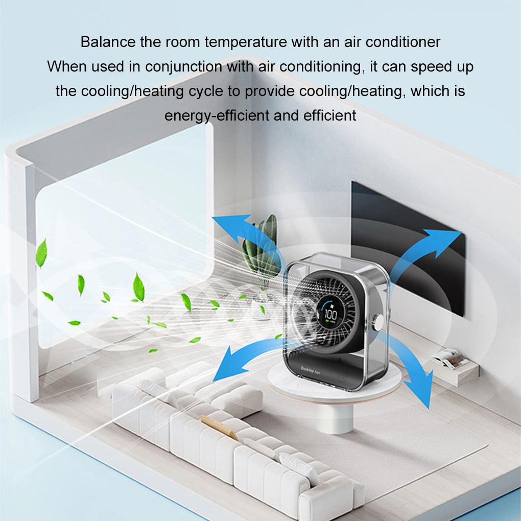 Portable Electric Fan With 100 Wind Speed Levels USB Rechargeable Quiet Fan Portable