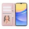Pro Samsung Galaxy A26 5G Peněženkové pouzdro na telefon Silný magnetický Kostkovaný vzor Imprint Kožený flipový kryt
