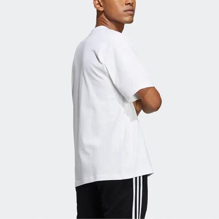 Adidas Originals Clover Casual Round Neck Breathable Short Sleeve T-Shirt Unisex Tops White HL4114