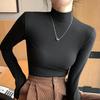 Knitted Half-turtleneck Pullovers Women Bottom Shirts Sweater Jumper Elegant Fashion Long-sleeved Tops Knitwear