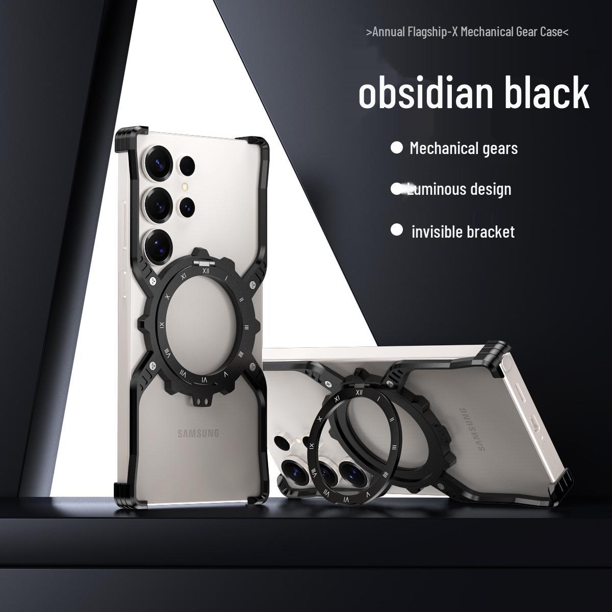 

Shell 360° Rotating Metal Phone Case for Samsung S26 Ultra - Borderless Anti-fall Bracket S25U S23 Ultra