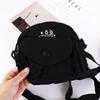 Solid Color Casual Crossbody Bag Zipper Small Messenger Bag Fashion Canvas Shoulder Bag  Student