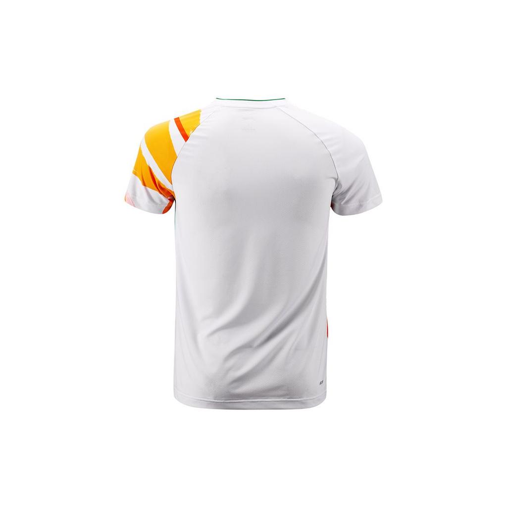 Li Ning Série Badminton Séchage Rapide Cool Compétition Ensemble Manches Courtes Sport Homme Vêtements de Sport Blanc AAYR193-3