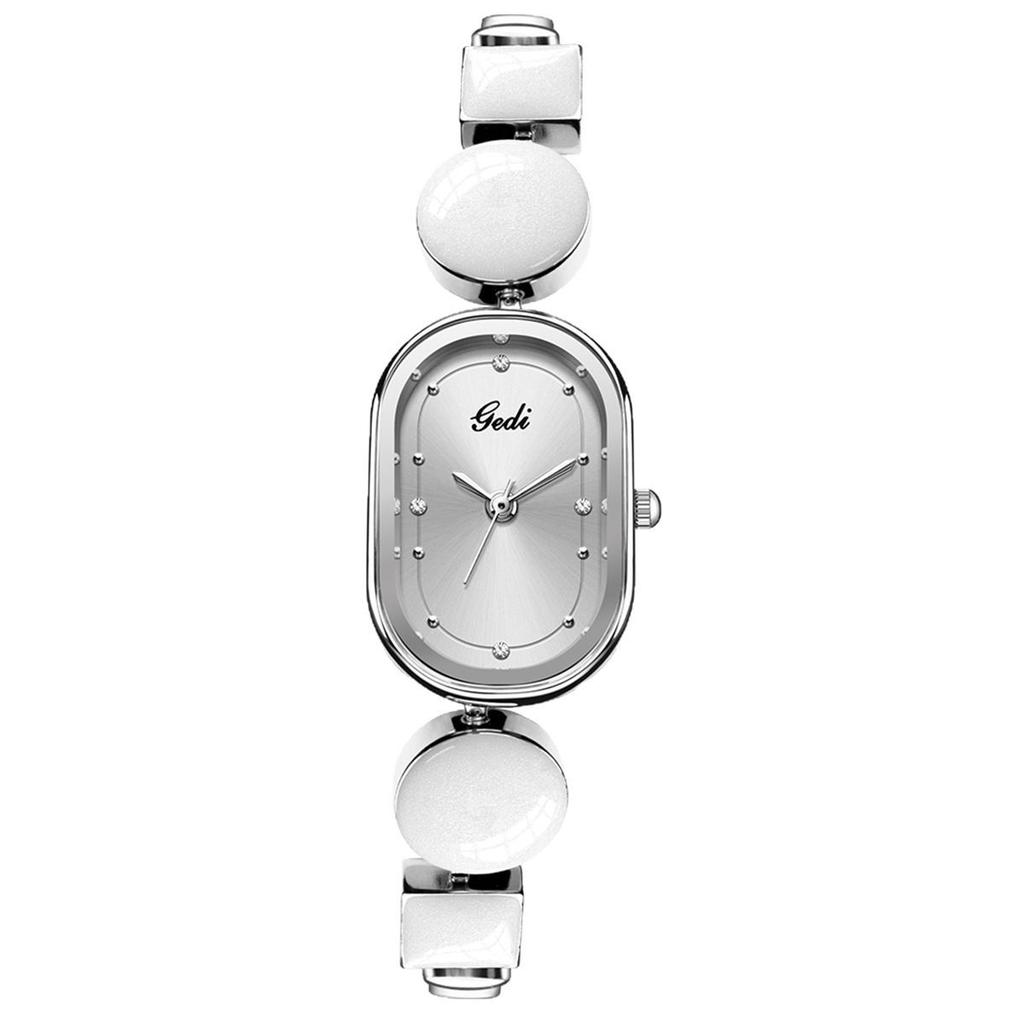 Delicate Oval Simple Bracelet Watch Niche Irregular Design Literary Women'S Quartz Watch