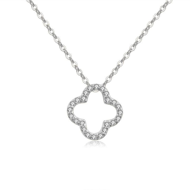 Elegant Openwork Four-leaf Clover Necklace - Women's High-end Pendant