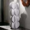 Tall Decorative Vase, White Matte - 37cm
