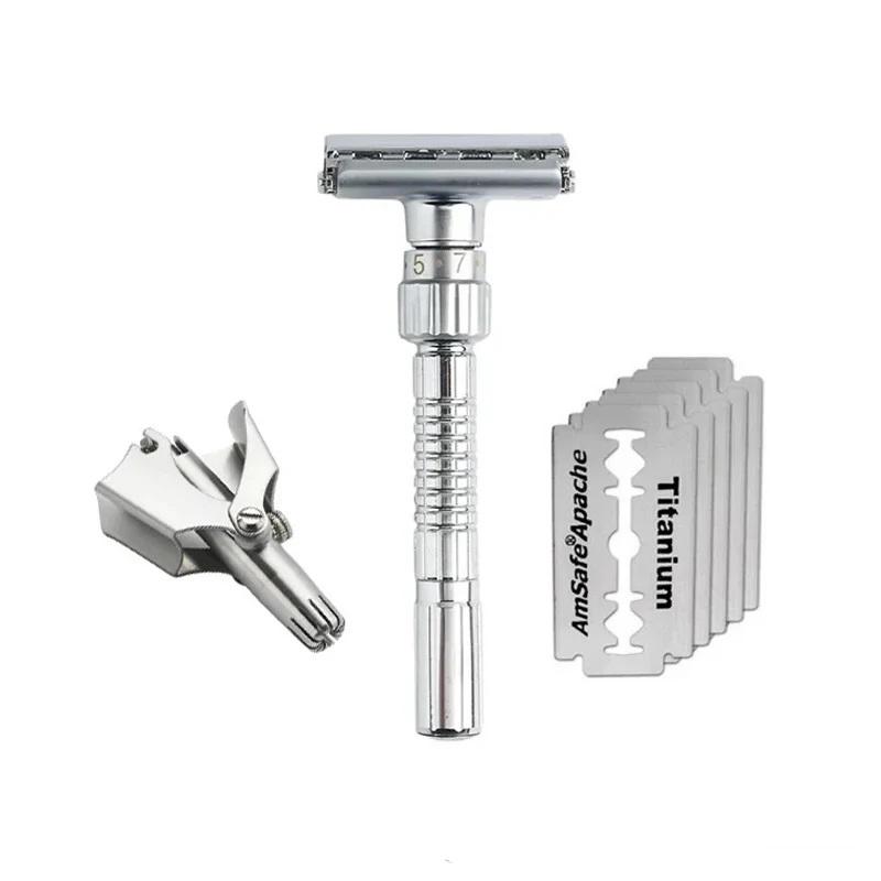 

Adjustable Safety Razor Mens Folding Shaving Professional Razor Nose Hair Trimmer No Noise Washable Portable Hair Removal Tool