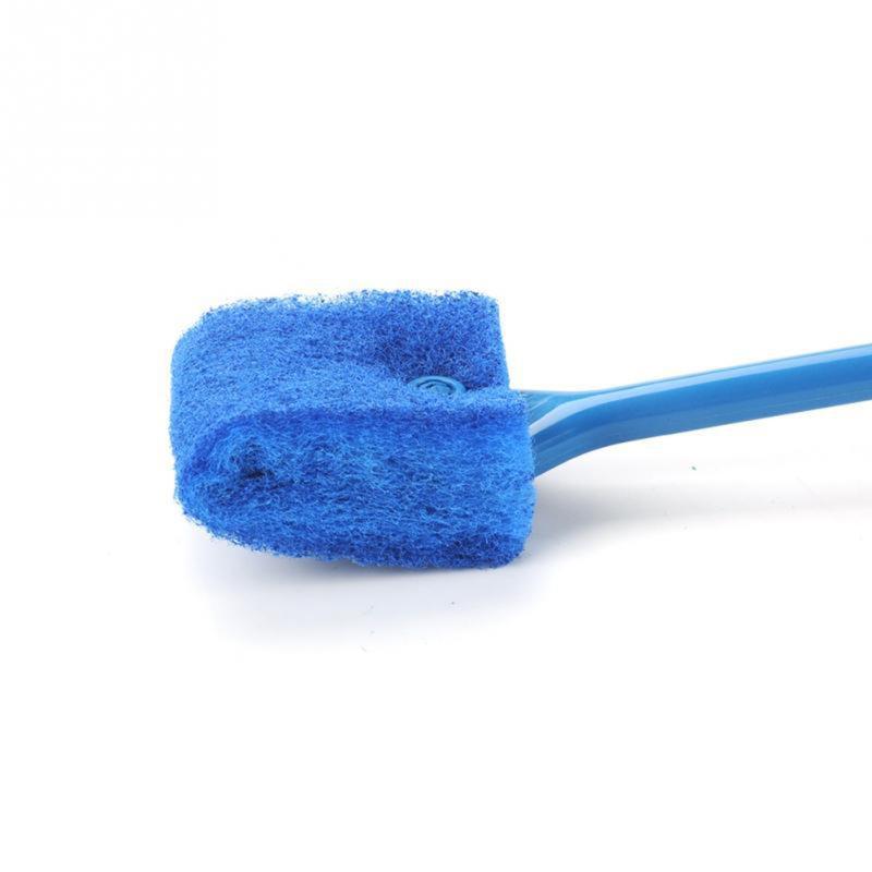 Aquarium Fish for Tank Algaes Cleaning Brush Double-Sided Sponge Non-Slip Handle Cleaner for Glass Aquariums Home Kitche