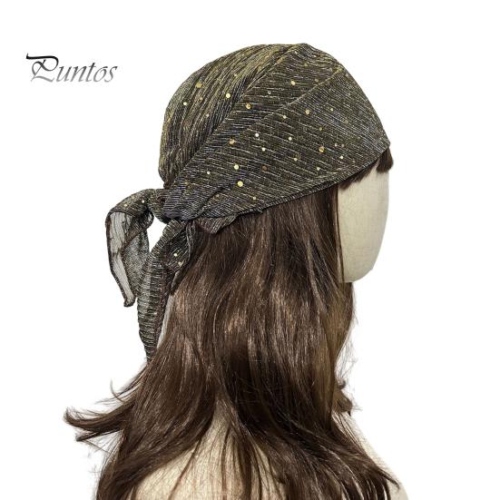 Sequin Headscarf Headscarf, Multi-Purpose Turban Headband Square Scarf, Adjustable Versatile Hair Scarf Strap Bohemian Style Head Wrap for Travel