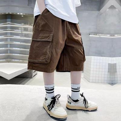 Children's Clothing, Boys' Shorts, Boys' Overalls, Summer Thin Section, Children's Five-point Pants, Summer, Big Children's Leisure