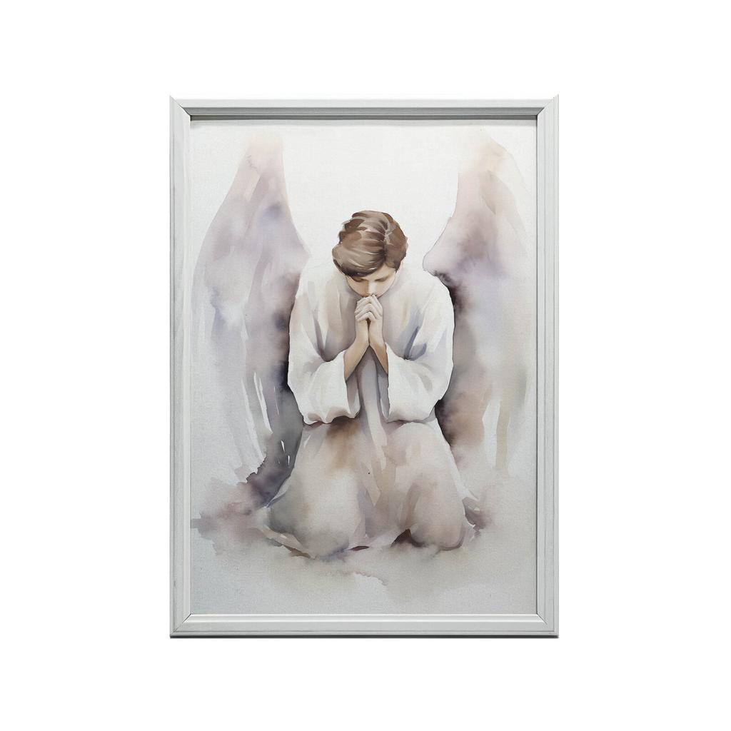 Anielska Modlitwa Anielska Modlitwa, 50X70 Cm, Rama Aluminiowa Czarna, Papier Matowy 230 Gsm