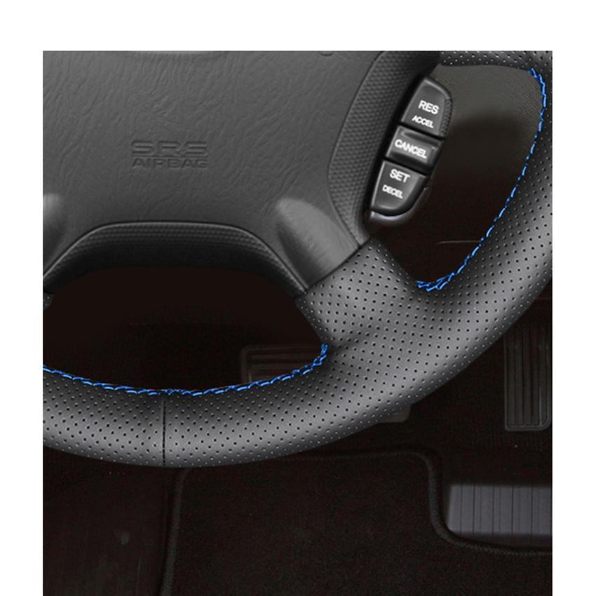 Black PU Artificial Leather Car Steering Wheel Cover for Honda CR-V CRV 2002 2003 2004 2005