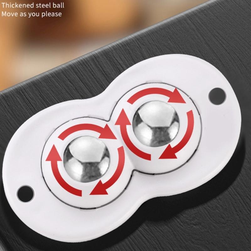Practical Adhesive Caster Set 360 Degree Rotates Small Wheels Roller Casters Improve Mobilities for Cabinets & Shelves