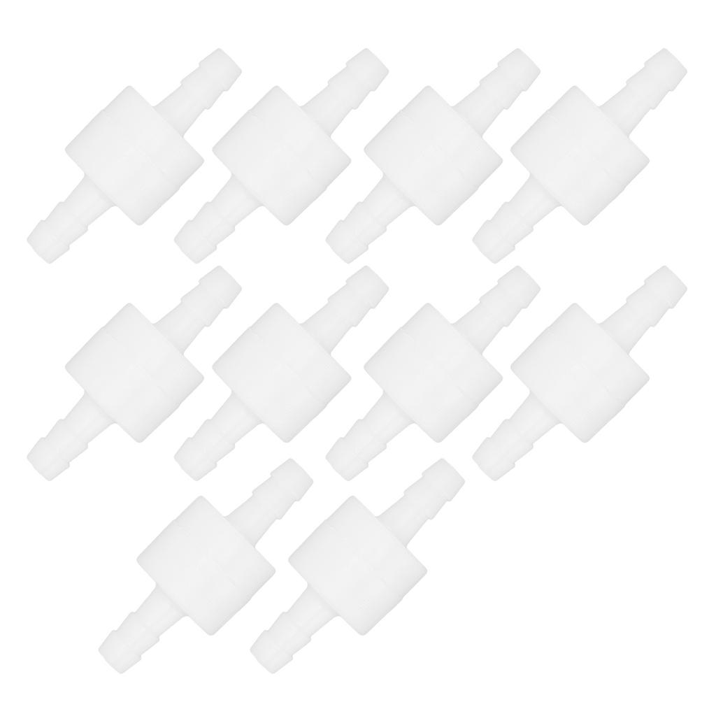 10 Stück Rückschlagventil PE Einweg Aquarium Luftpumpe Rückschlagventil für Chemische Industrie 6mm Weiß