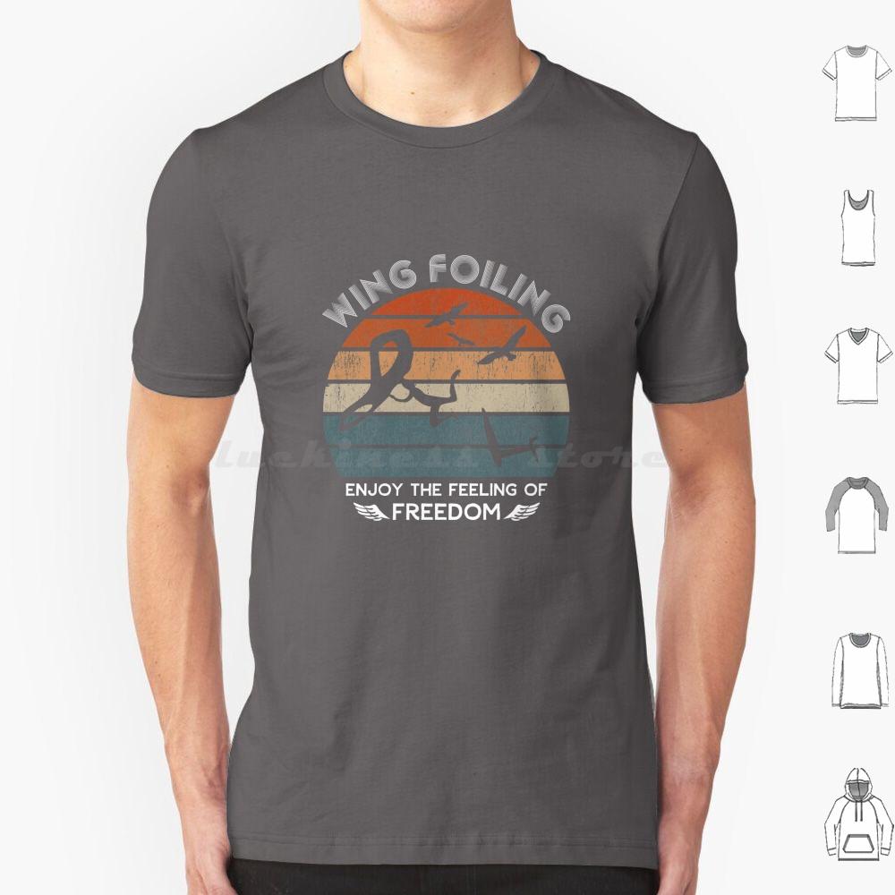 Wing Foiling Surfer Gifts T Shirt 6xl Cotton Cool Tee Wing Surf Watersports Sky Wing Wing Surf Wing Foiling Surfer Enjoy The