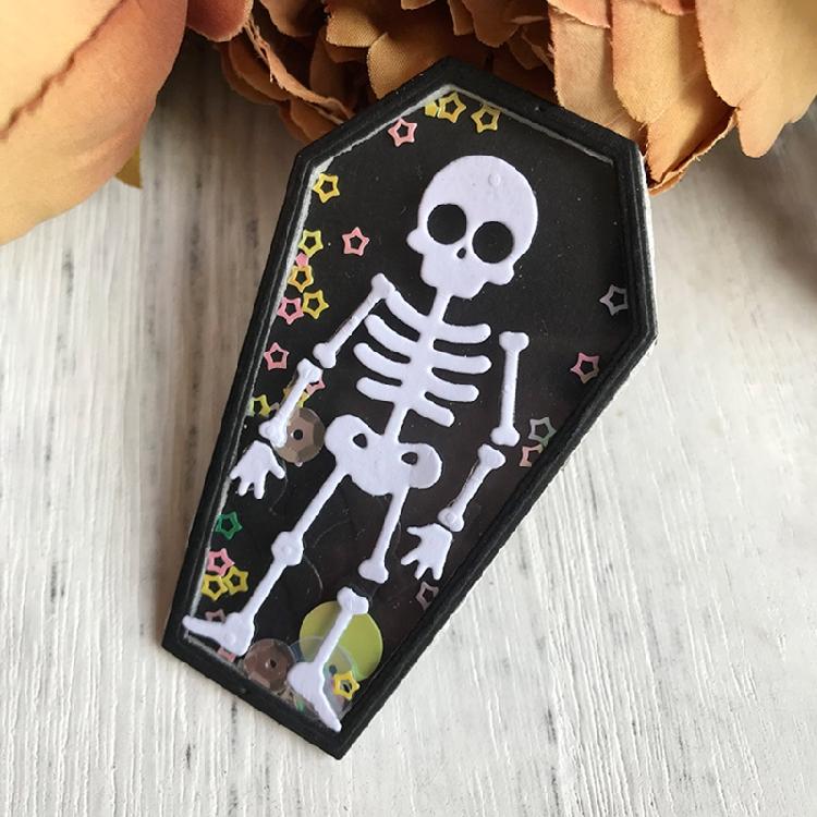 Halloween Skull Coffin Metal Cutting Dies DIY Embossing Scrapbooking Photo
