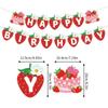 Cartoon Strawberry Honeycomb Ornament Creative Strawberry Hanging Banners  Photo Props