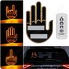 Car Finger Light with Remote Control Cool Funny Car Interior Light Finger Up LED Middle Finger Hand Lamp Rear Windshield LED