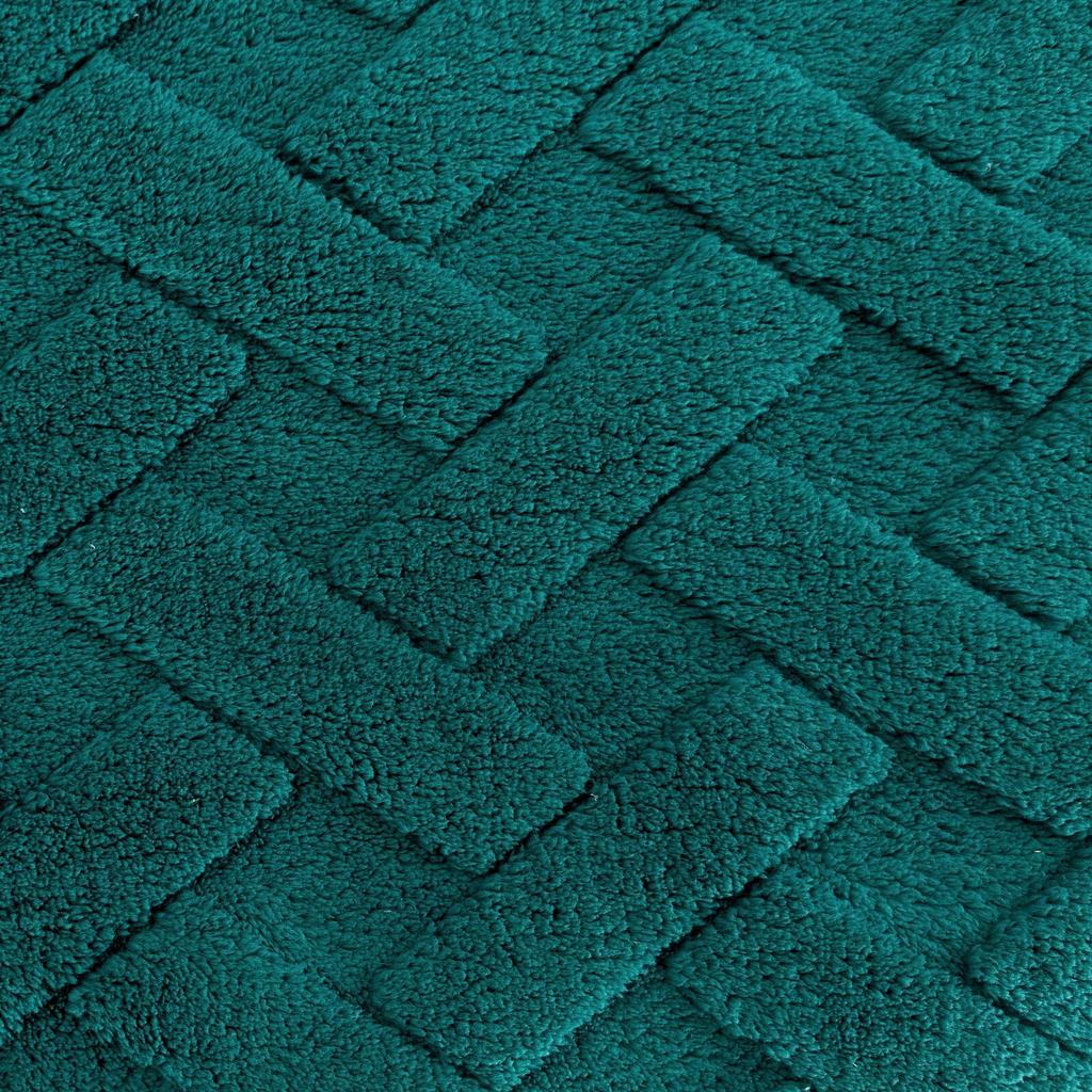 Eurofirany Koc Kapa Narzuta Flano D91 Wzór Caro 150X200Cm Ciemnozielony
