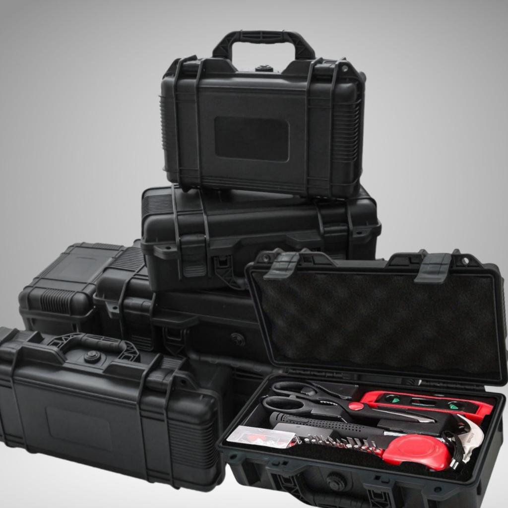Waterproof Hard Shell PP Suitcase Portable Wear-Resistant Shockproof Sponge Storage Box, Camera Sealed Safety Instrument Toolbox