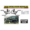 Black Aviator Saddle Stay "Fit For Royal Enfield Super Meteor 650"